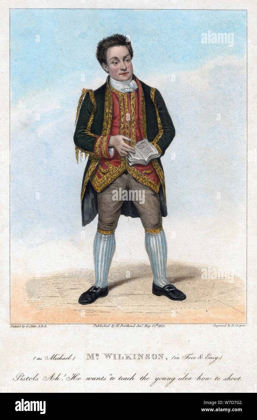 Herr Wilkinson als Michael in Einfach und kostenlos, 1822 Künstler: R Cooper Stockfoto