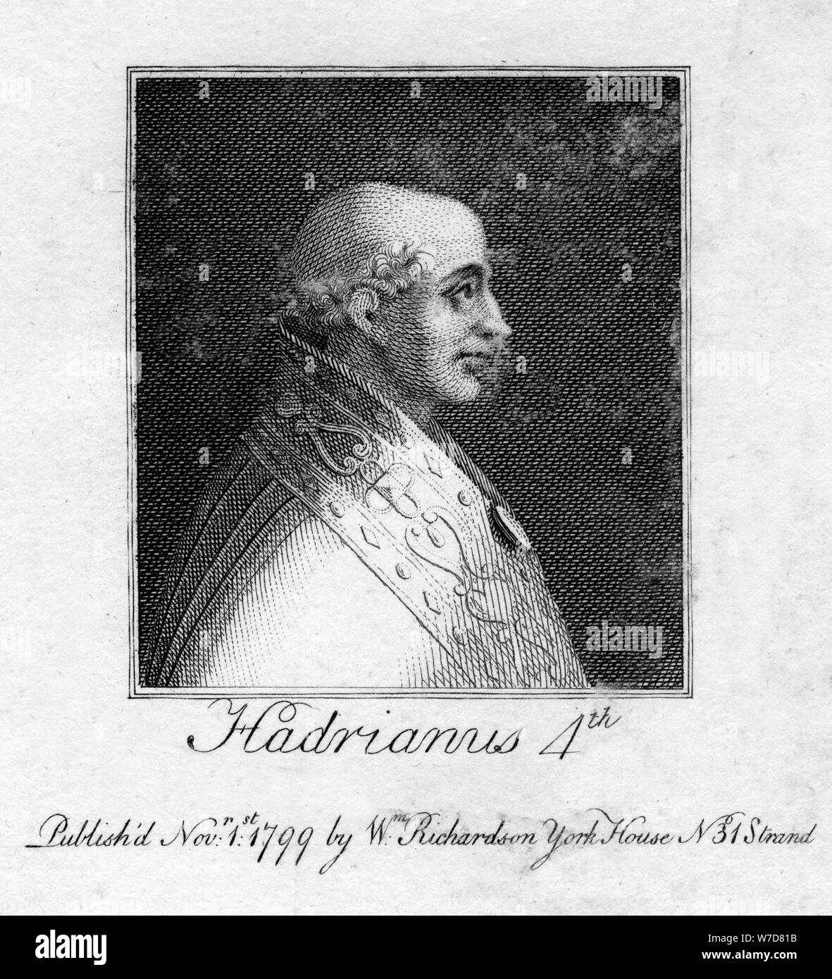 Papst Hadrian IV., (1799). Artist: Unbekannt Stockfoto