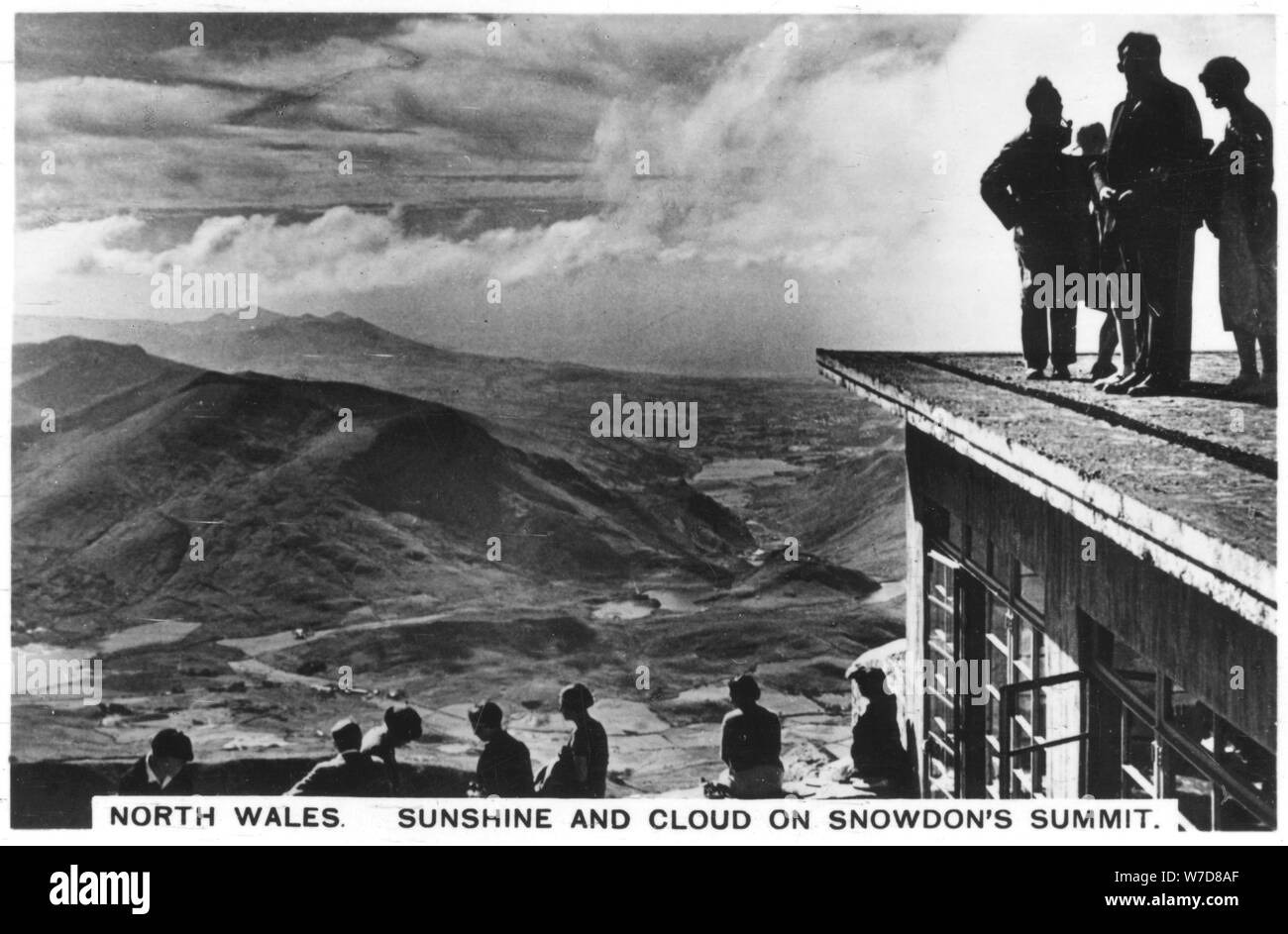 Sonne und Wolken auf Snowdon Gipfels, North Wales, 1936. Artist: Unbekannt Stockfoto