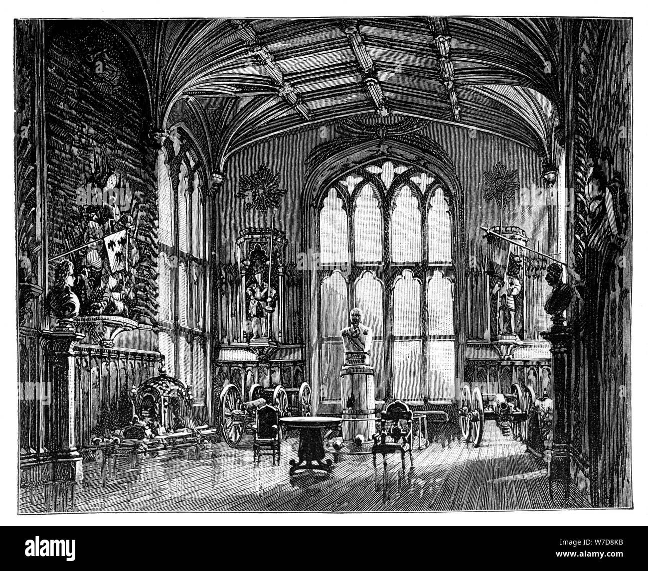 Die Wachstube, Windsor Castle. Artist: Unbekannt Stockfoto