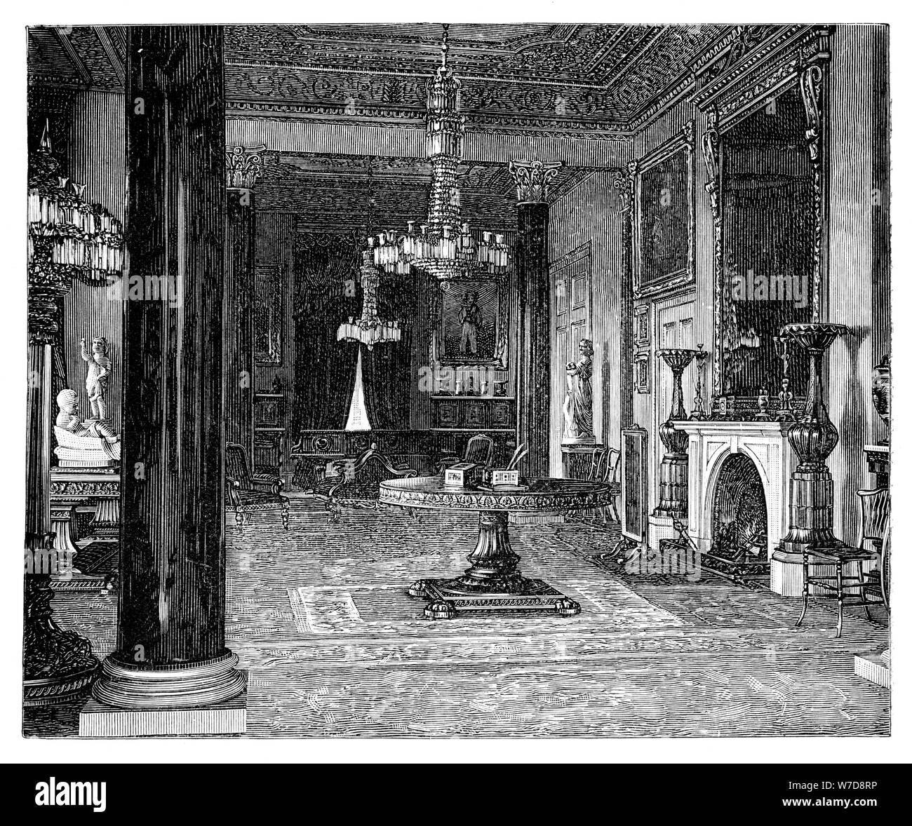 Von Queen Victoria, Salon, Osborne House, Isle of Wight. Artist: Unbekannt Stockfoto