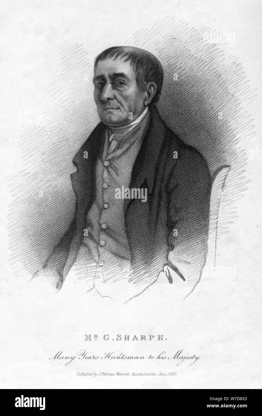 G Sharpe, royal Huntsman, 1827. Artist: Unbekannt Stockfoto