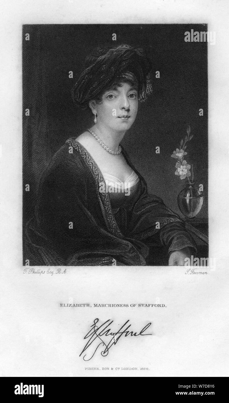 "Elizabeth, Marchesa von Stafford', 1829. Artist: Freeman Stockfoto