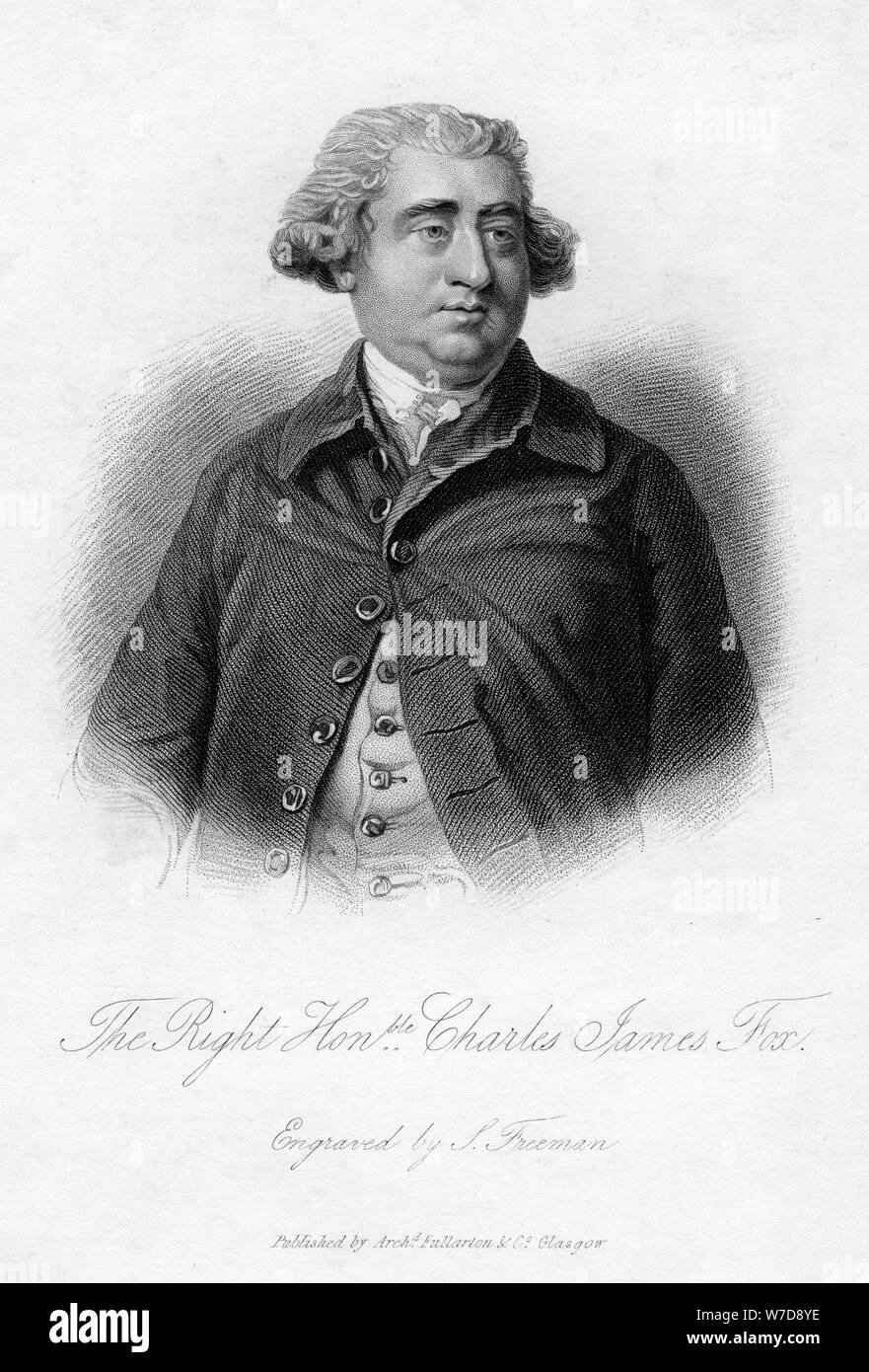 Charles James Fox (1749-1806), Whig Staatsmann, 19. Artist: Samuel Freeman Stockfoto