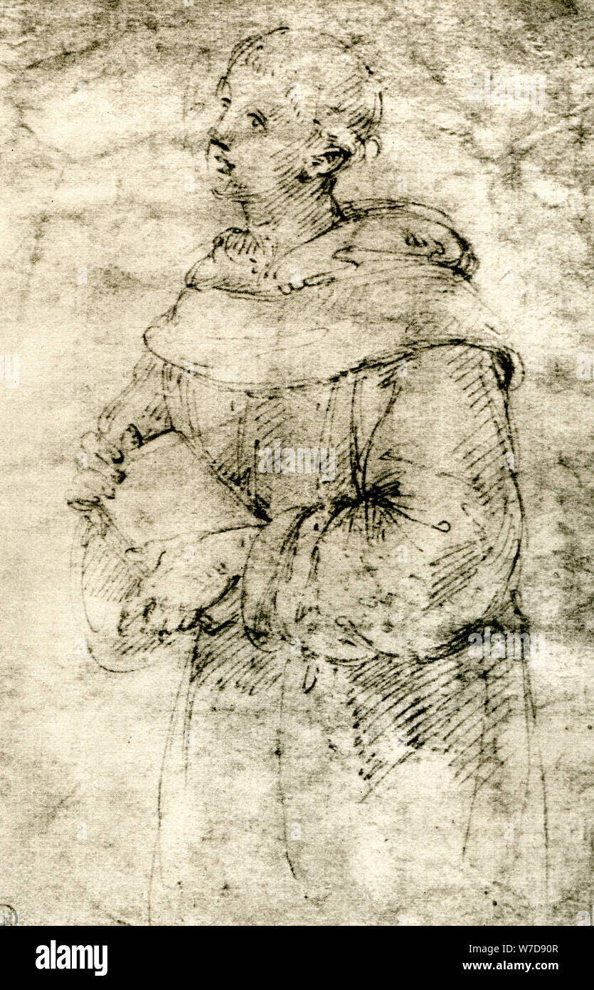 Studie von einem Mönch, 1913 Künstler: Raphael Stockfoto