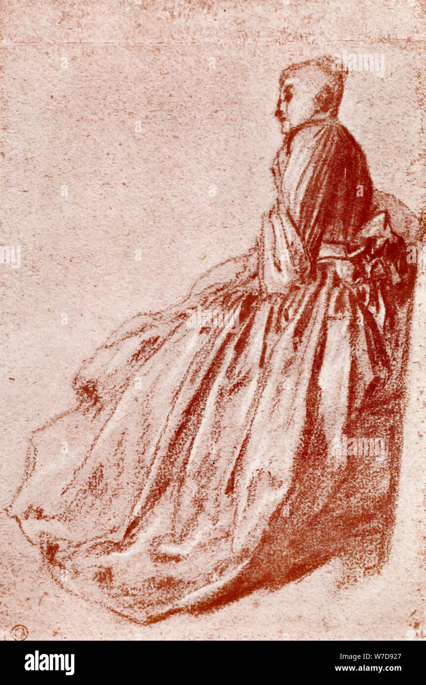 Studie einer jungen Frau, 1913. Artist: Jean-Antoine Watteau Stockfoto