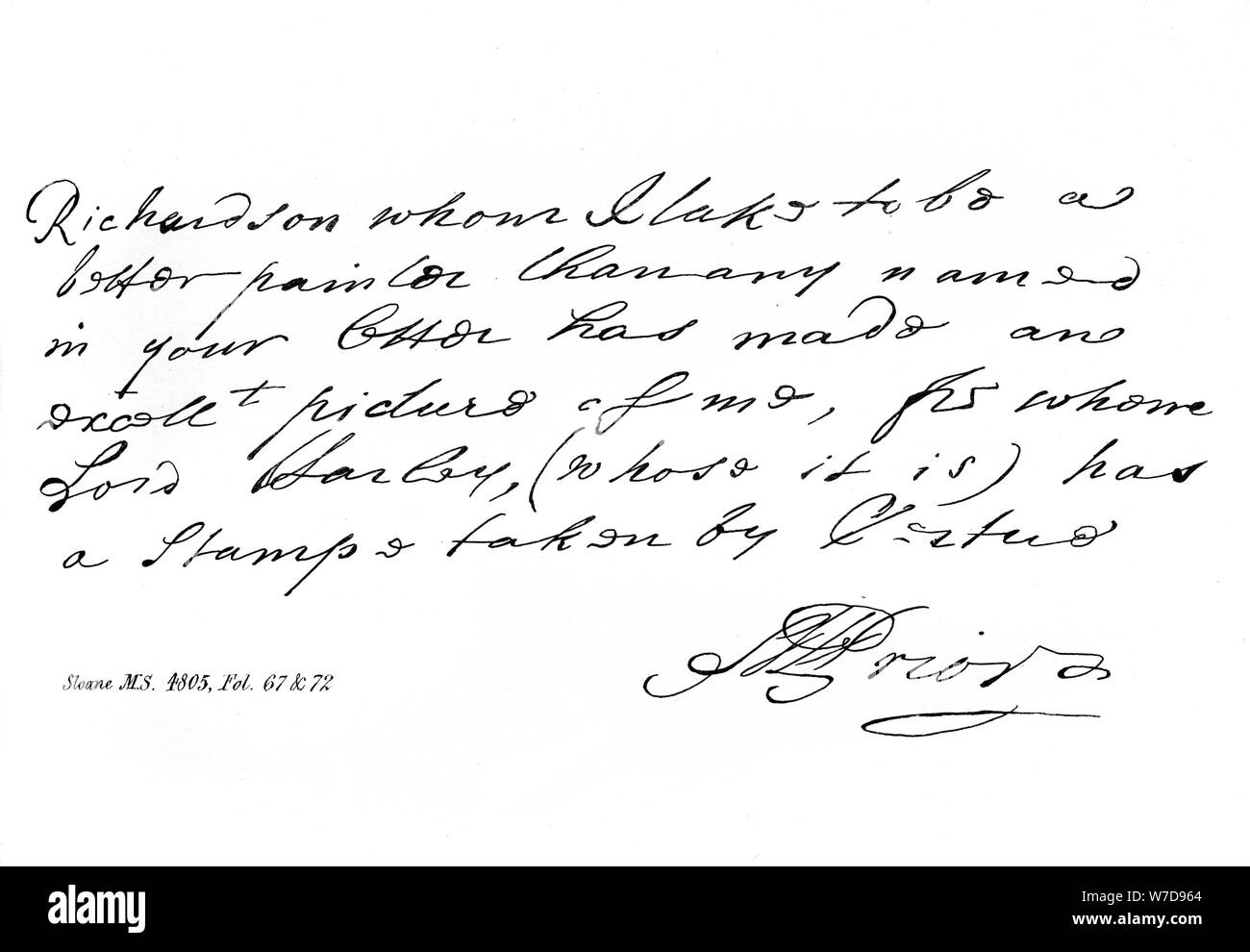 Teil eines Schreibens von Matthäus vor der Dichter, Ende des 17. Anfang des 18. Jahrhunderts, (1840). Artist: Matthew vor Stockfoto