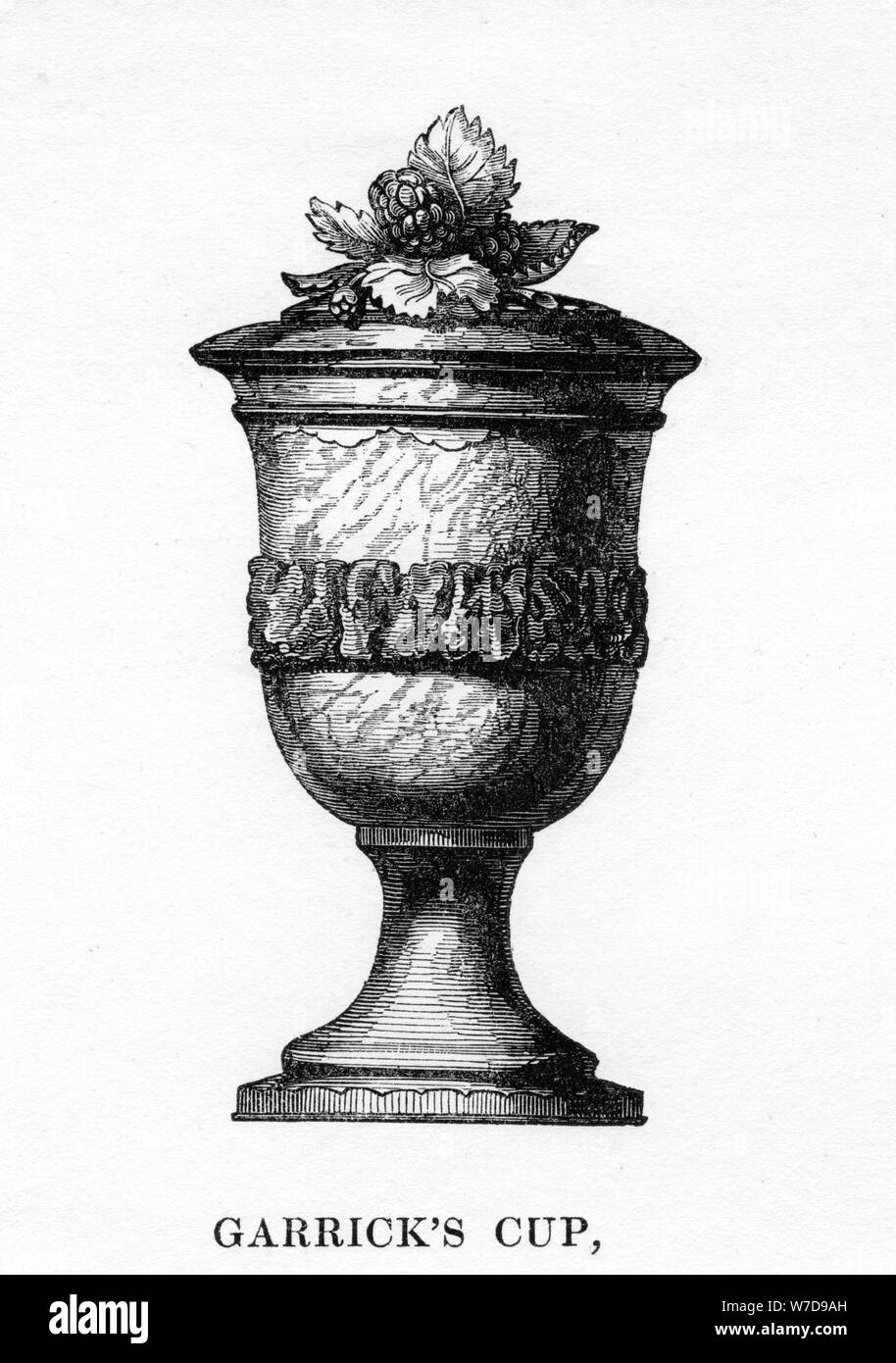 Der garrick Schale, geschnitzt aus Shakespeares Maulbeerbaum, 18. Jahrhundert, (1840). Artist: Unbekannt Stockfoto