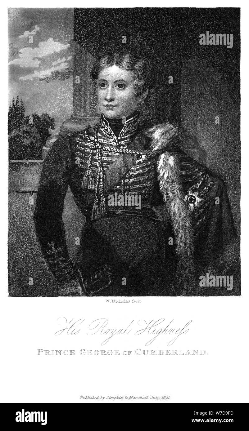 'Prince George von Cumberland", 1831. Artist: W Nicholas Stockfoto