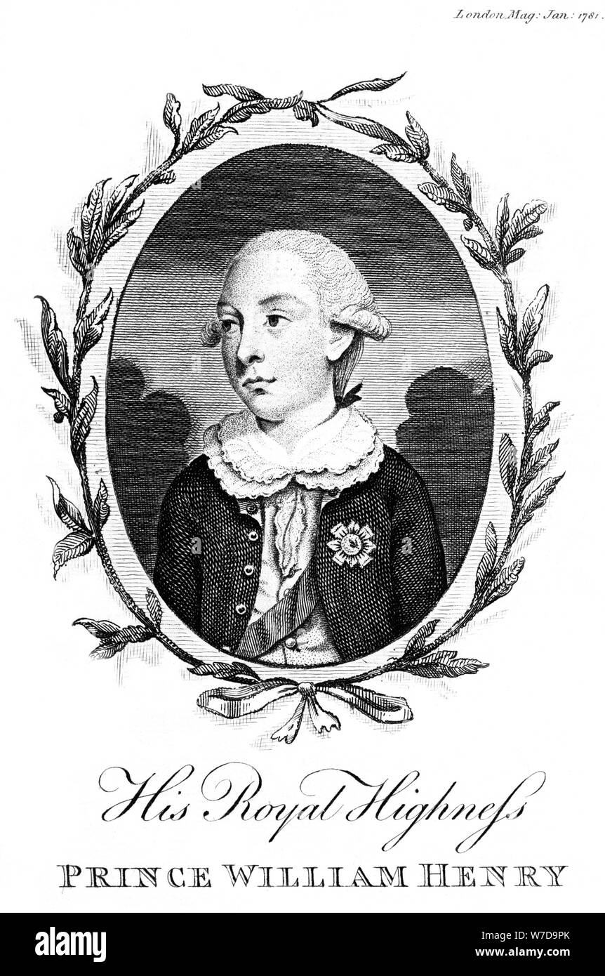 "Prinz William Henry, dritter Sohn von George III", 1781. Artist: Unbekannt Stockfoto