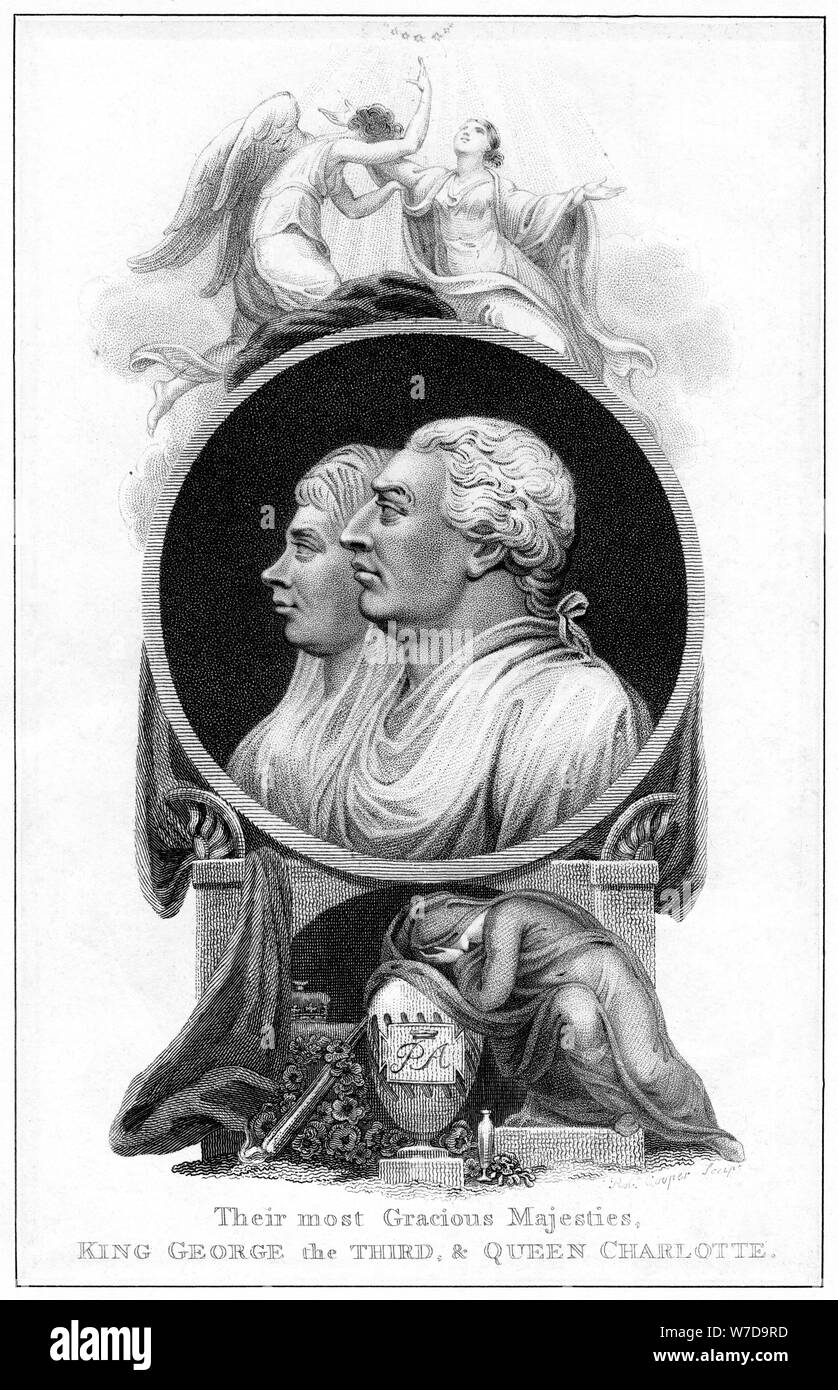 König Georg III. und Königin Charlotte, 19. Artist: Cooper Stockfoto
