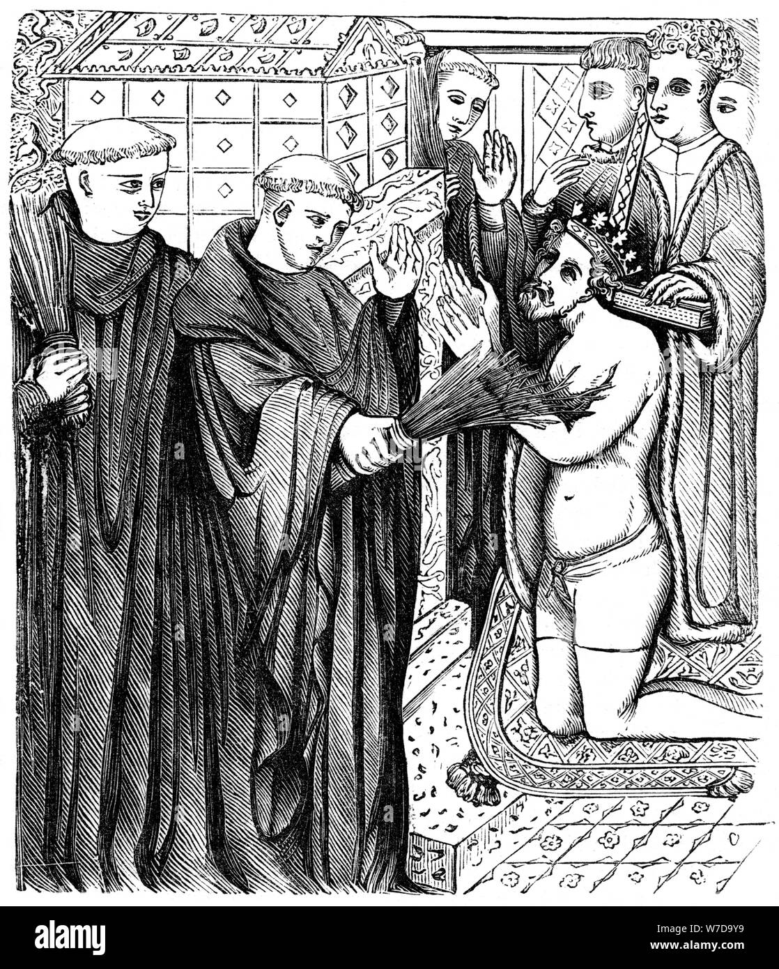 Buße von Henry vor dem Schrein des Thomas Becket. Artist: Unbekannt Stockfoto