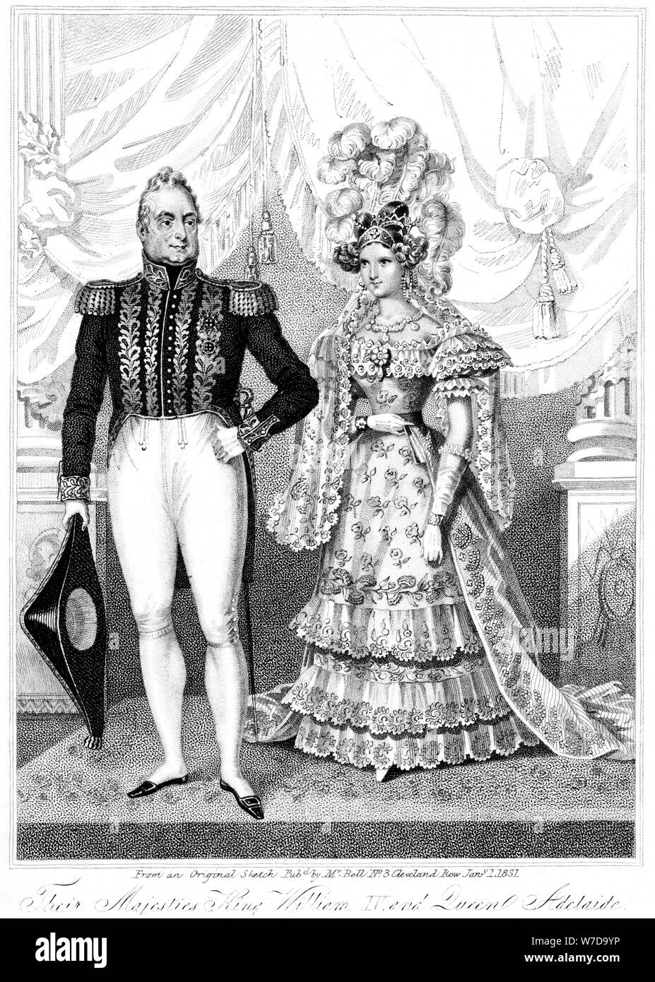 Wilhelm IV. und Königin Adelaide, 1881. Artist: Unbekannt Stockfoto