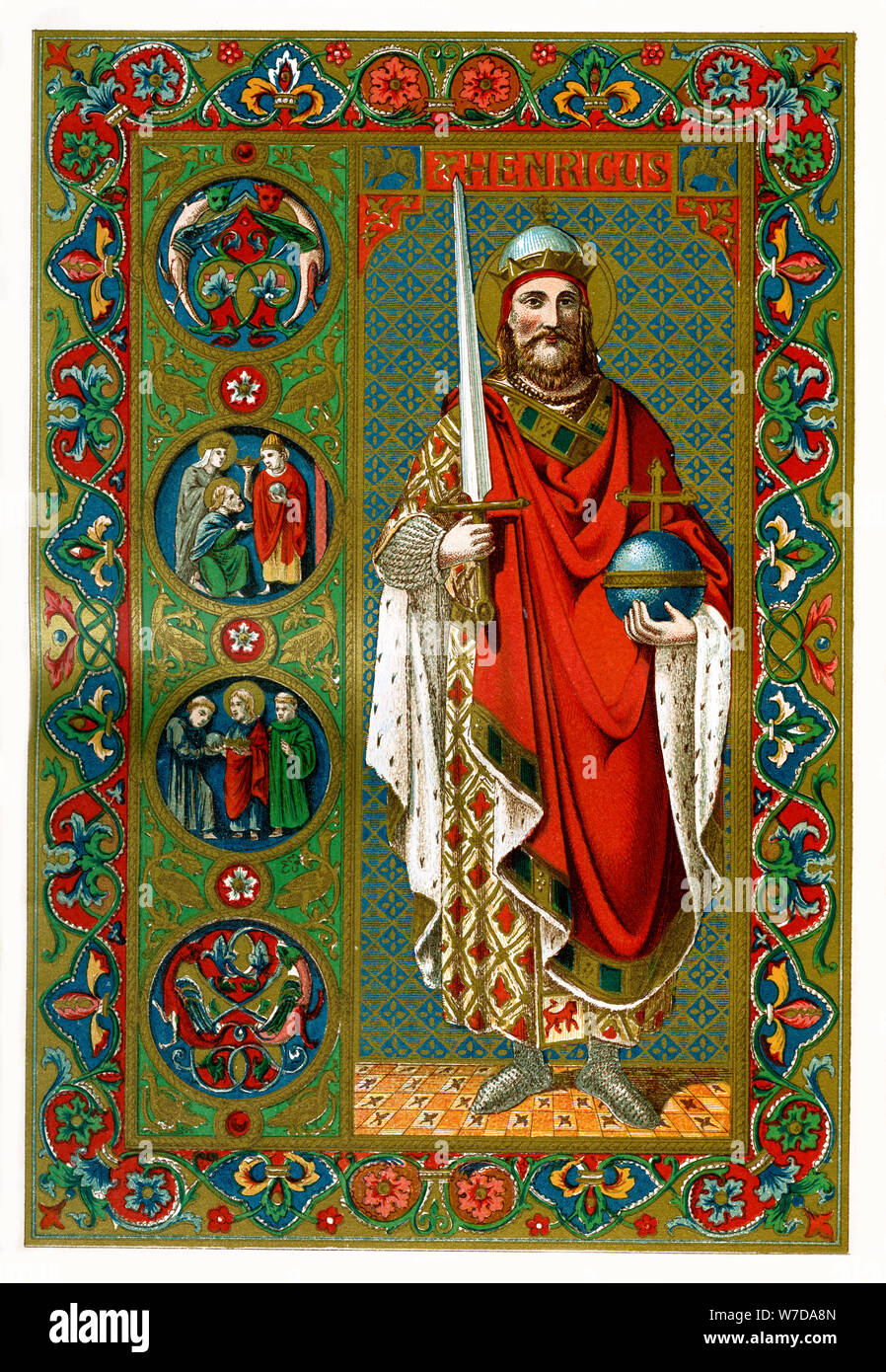 St Henry, Kaiser des Heiligen Römischen Reiches, 1886. Artist: Unbekannt Stockfoto