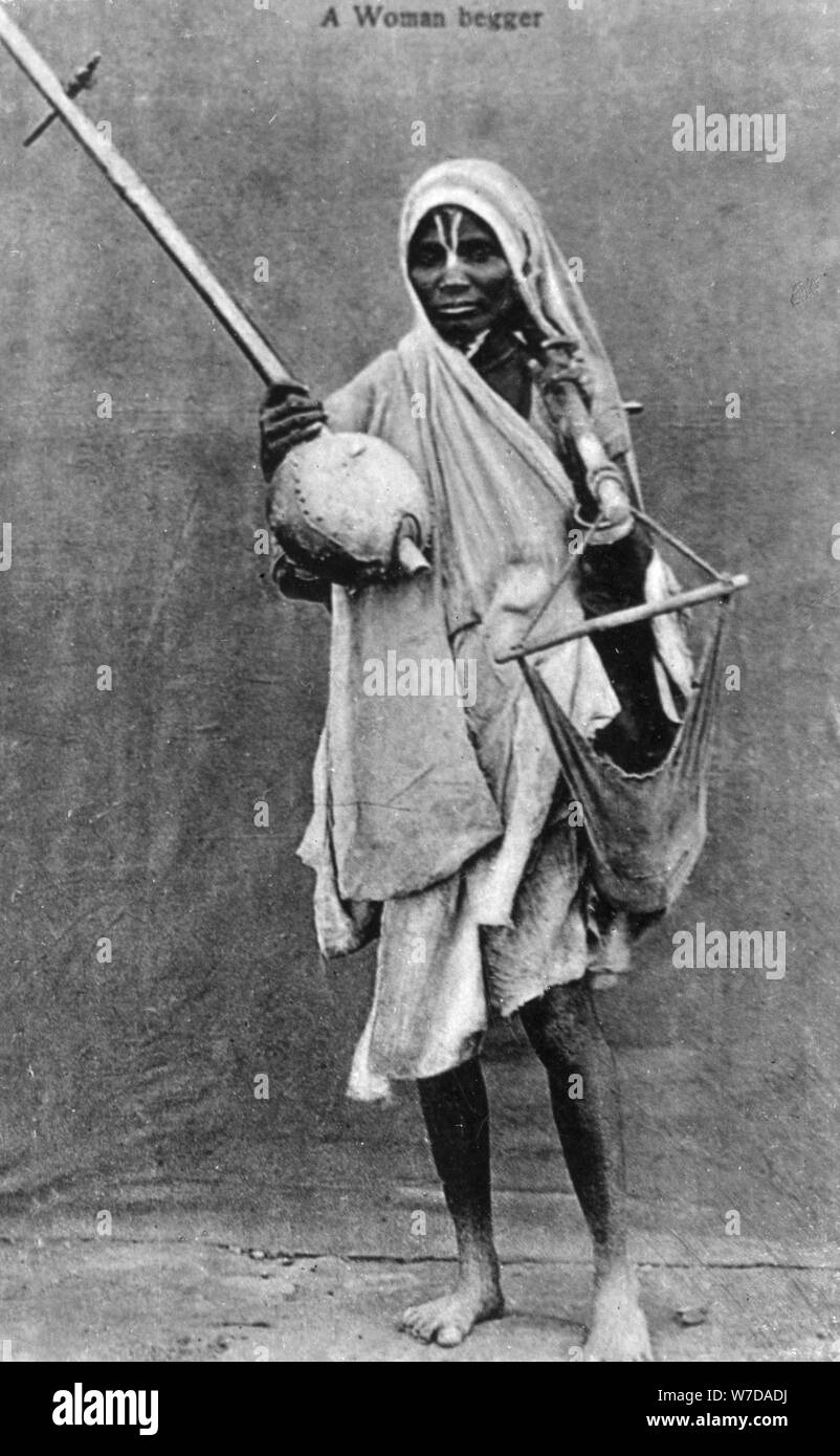 Ein Bettler, Indien, 20. Artist: Unbekannt Stockfoto