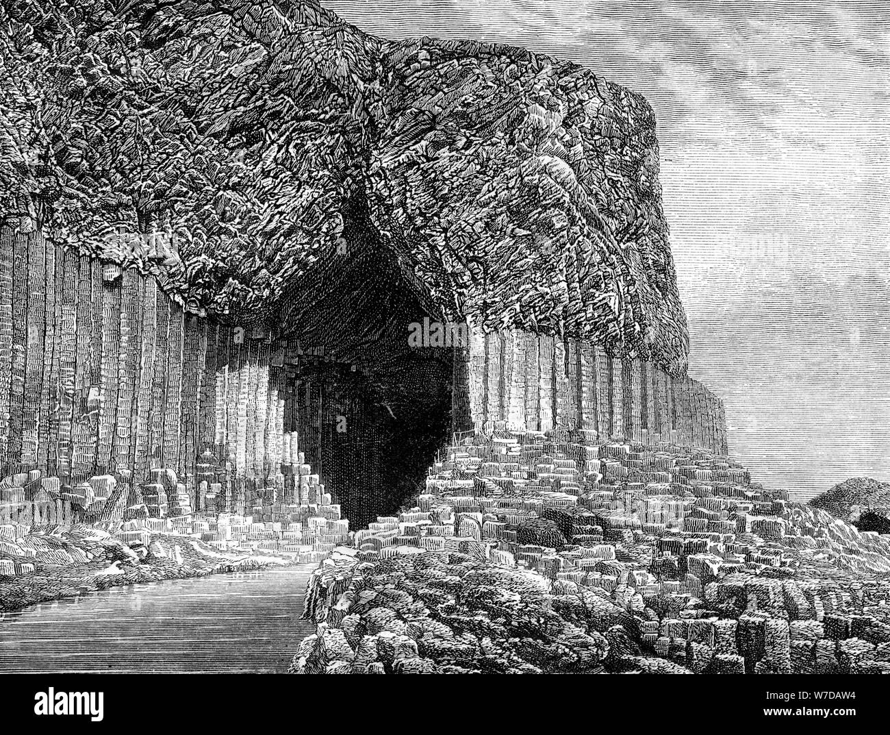 Fingal's Cave auf Staffa, Schottland, 19. Artist: Frédéric Sorrieu Stockfoto