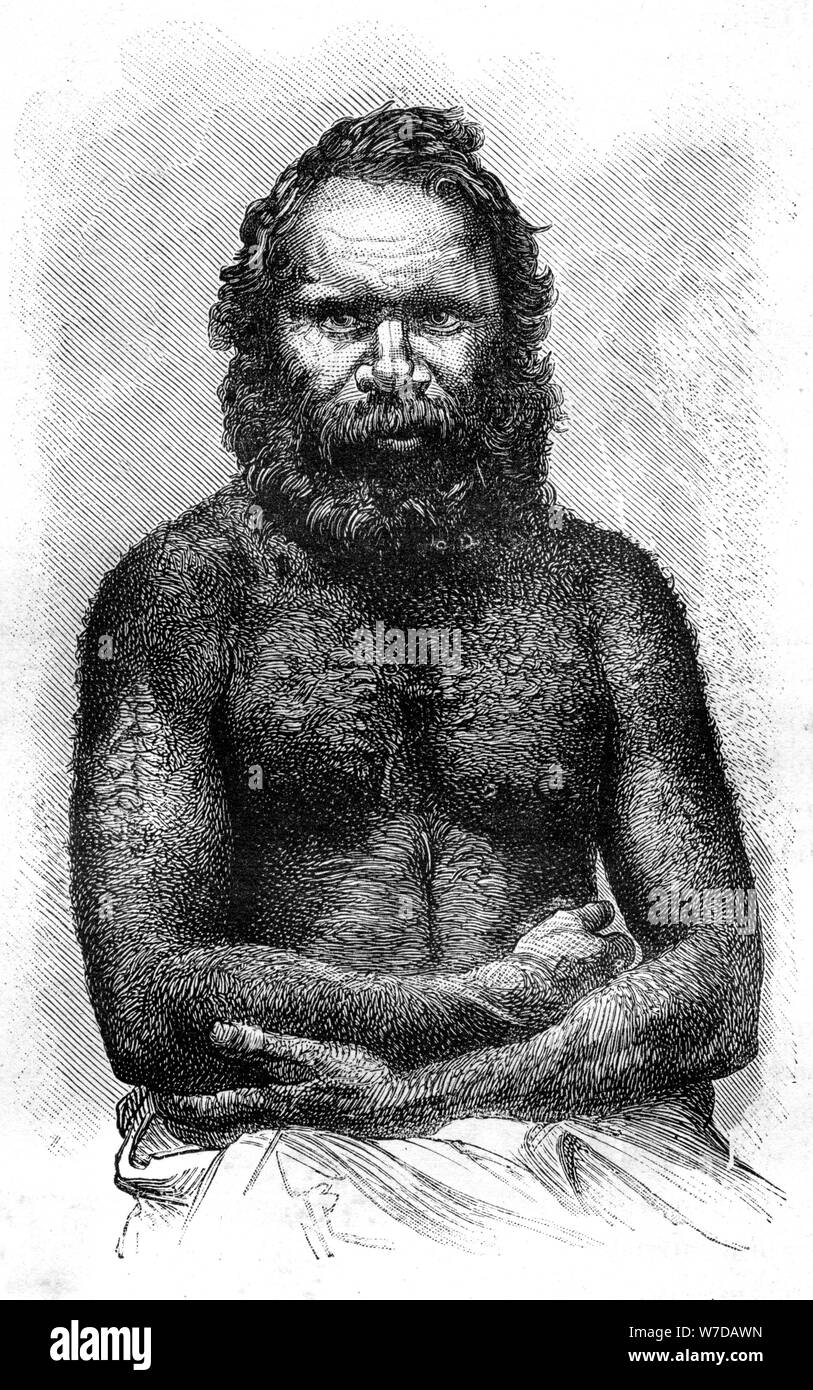 Australische Aborigine, 1886. Artist: E Ronjat Stockfoto