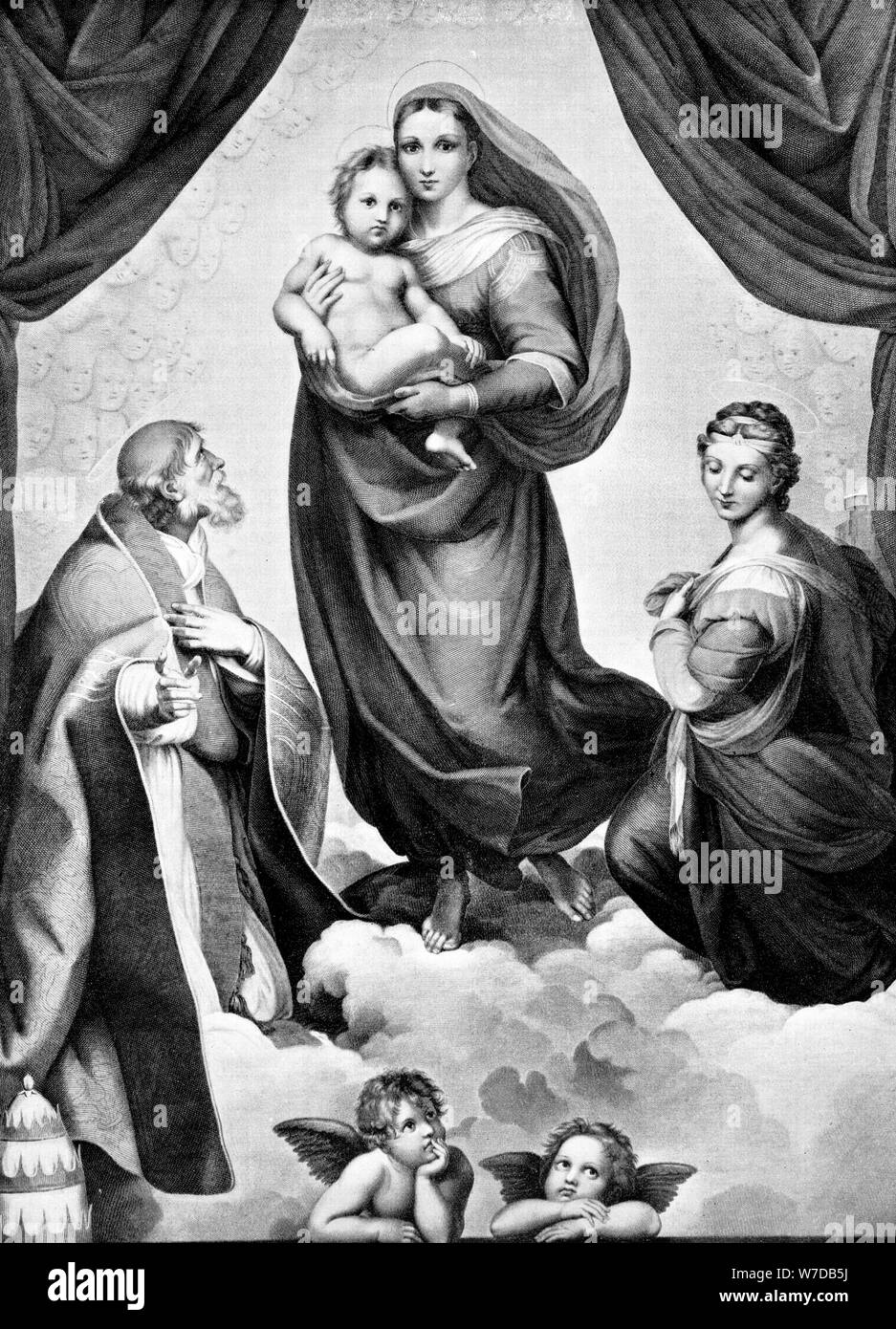 Die Madonna in San Sisto, c 1512 (1893). Artist: John L Stoddard Stockfoto