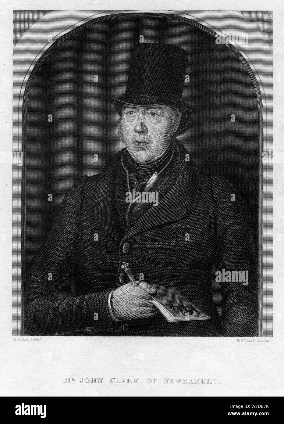 Herr John Clarke, von Newmarket, 1834. Artist: Henry R Koch Stockfoto