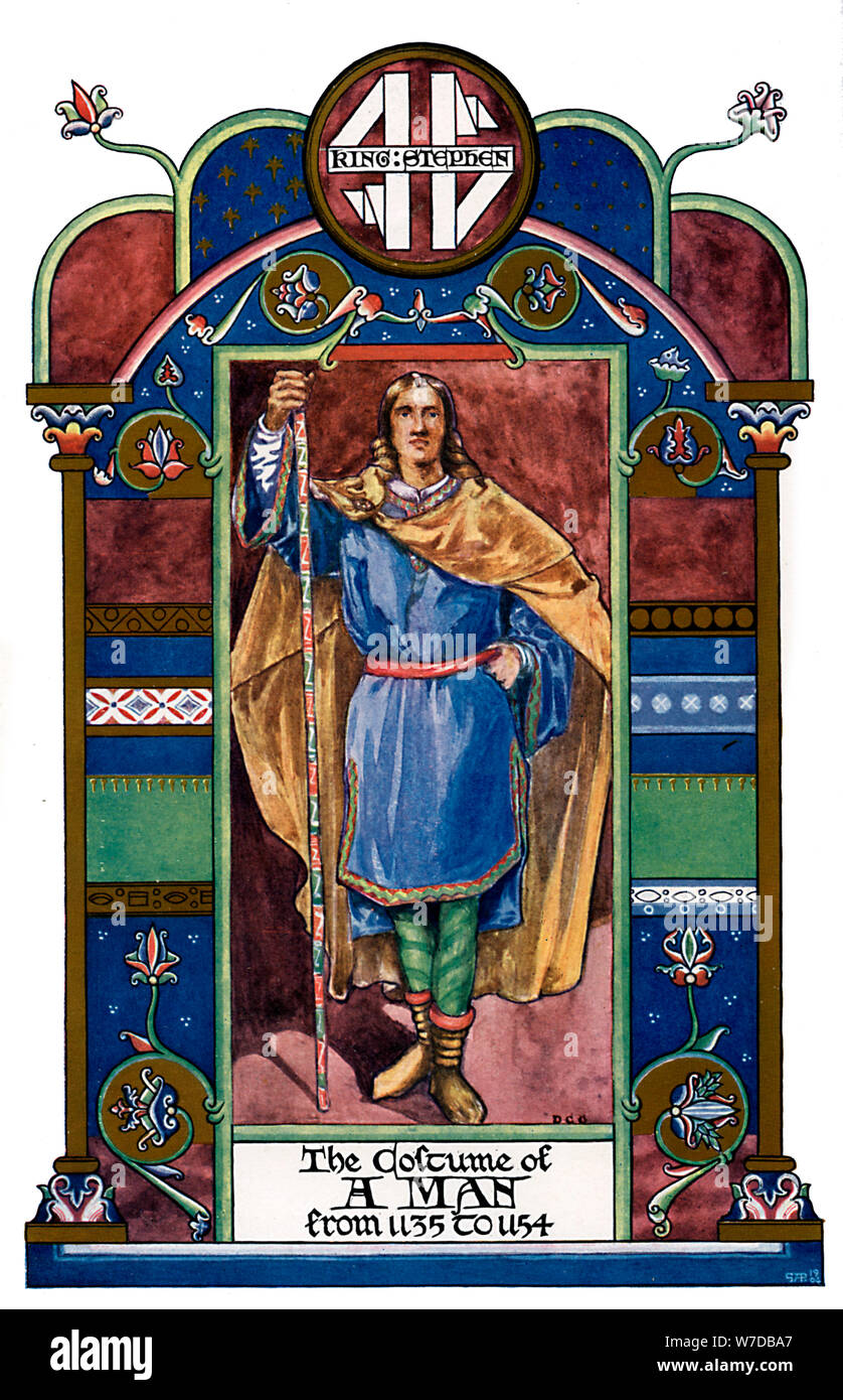 Mann Kostüm, 1135-1154, (1904). Artist: Unbekannt Stockfoto