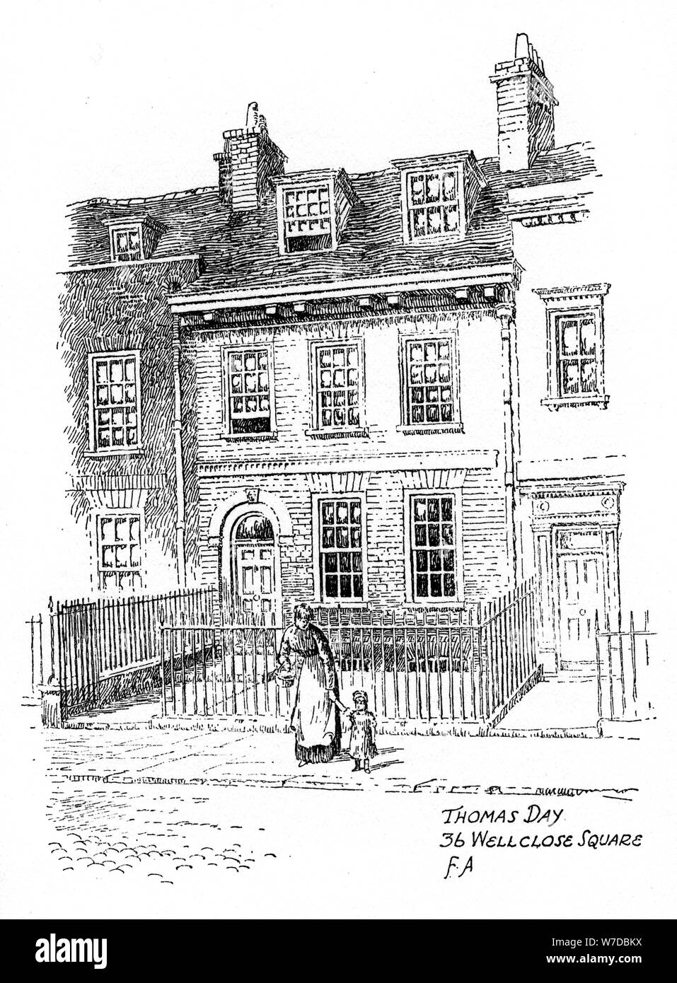 Thomas's Tag House, 36 Wellclose Square, Whitechapel, London, 1912 Künstler: Frederick Adcock Stockfoto