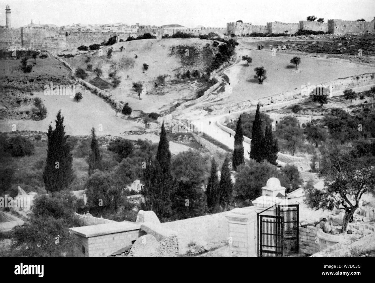 Der Garten Gethsemane und der Heiligen Stadt Jerusalem, 1926. Artist: Unbekannt Stockfoto
