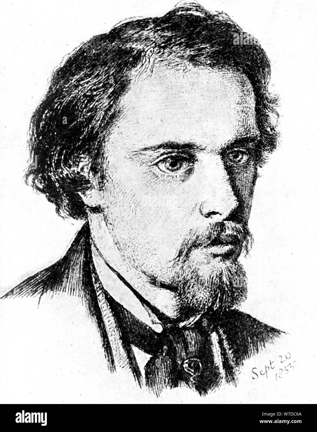 'D. G Rossetti', 1855 (1923). Artist: Rischgitz Sammlung Stockfoto