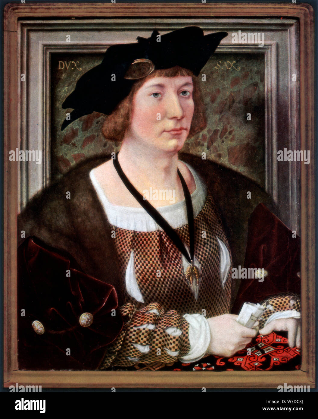 "Portrait von Hendrik III., Graf von Nassau-Breda', c 1516-1517, (1927). Artist: Jan Gossaert Stockfoto