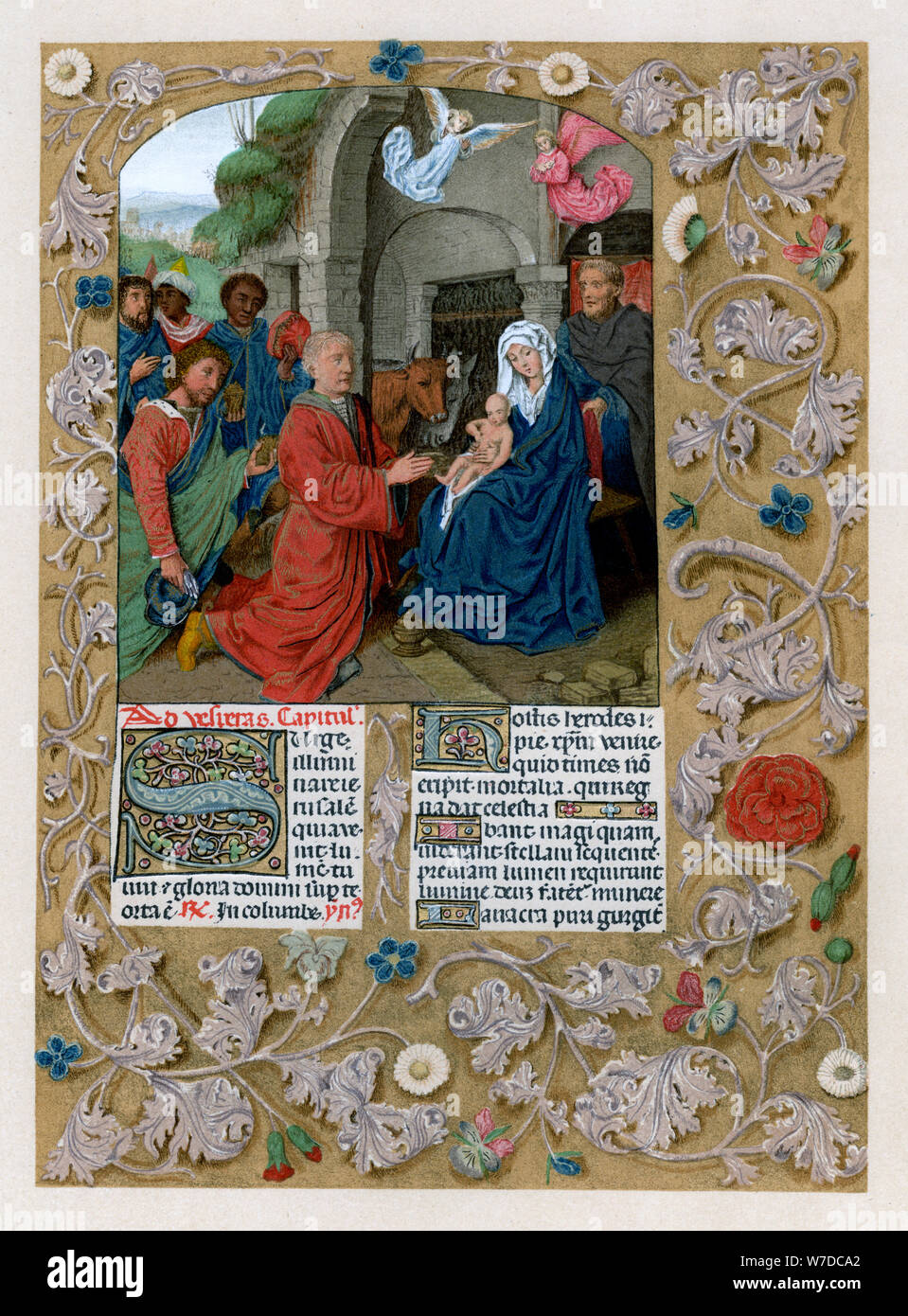 Anbetung der Heiligen Drei Könige, c 1490-1497. Artist: Unbekannt Stockfoto
