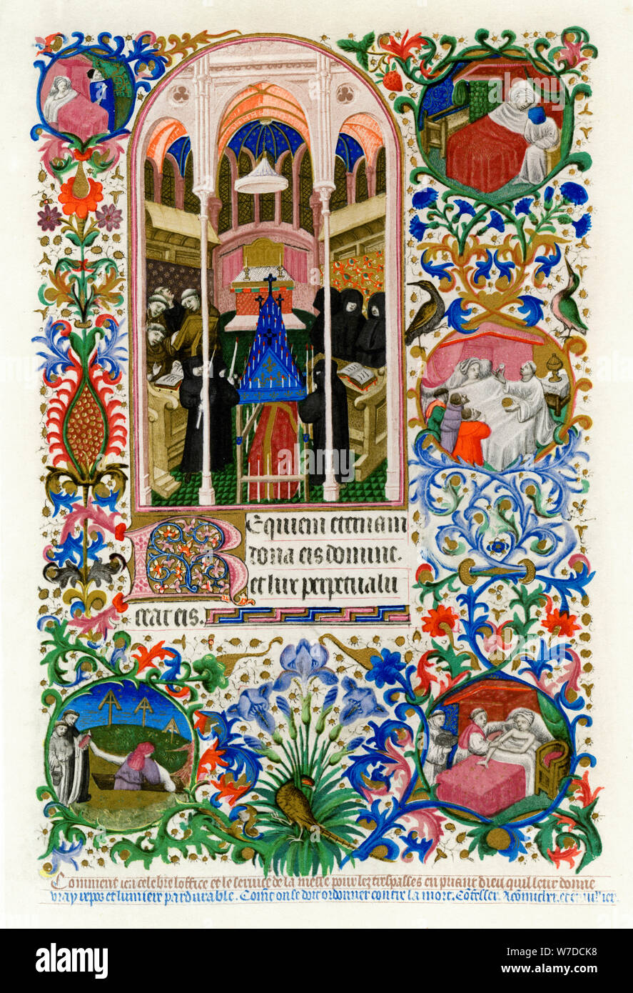 Stunden der Toten, 1414-1423. Artist: Workshop der Master des Herzogs von Bedford Stockfoto