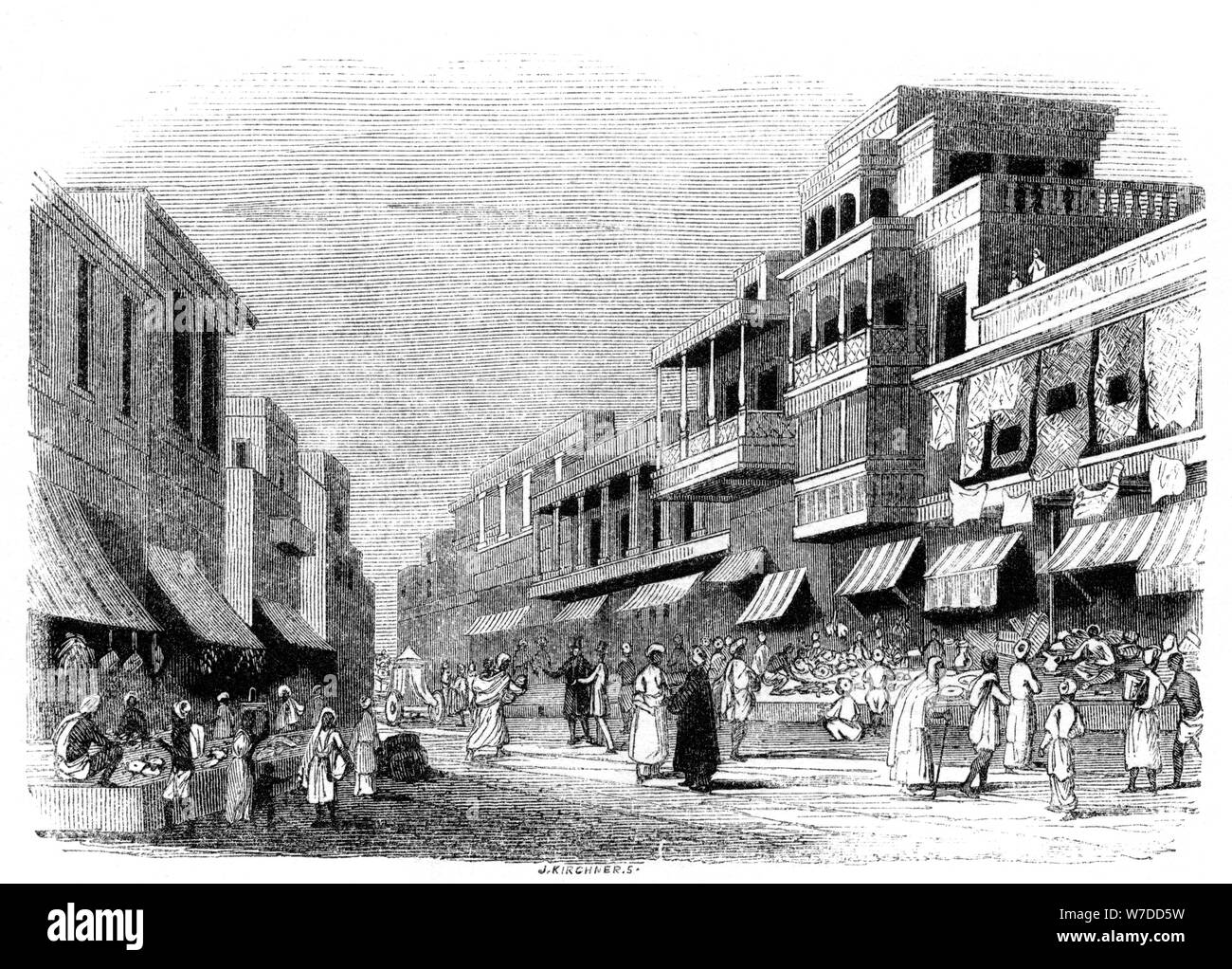"Basar in Bombay, Indien, 1847. Artist: Kirchner Stockfoto