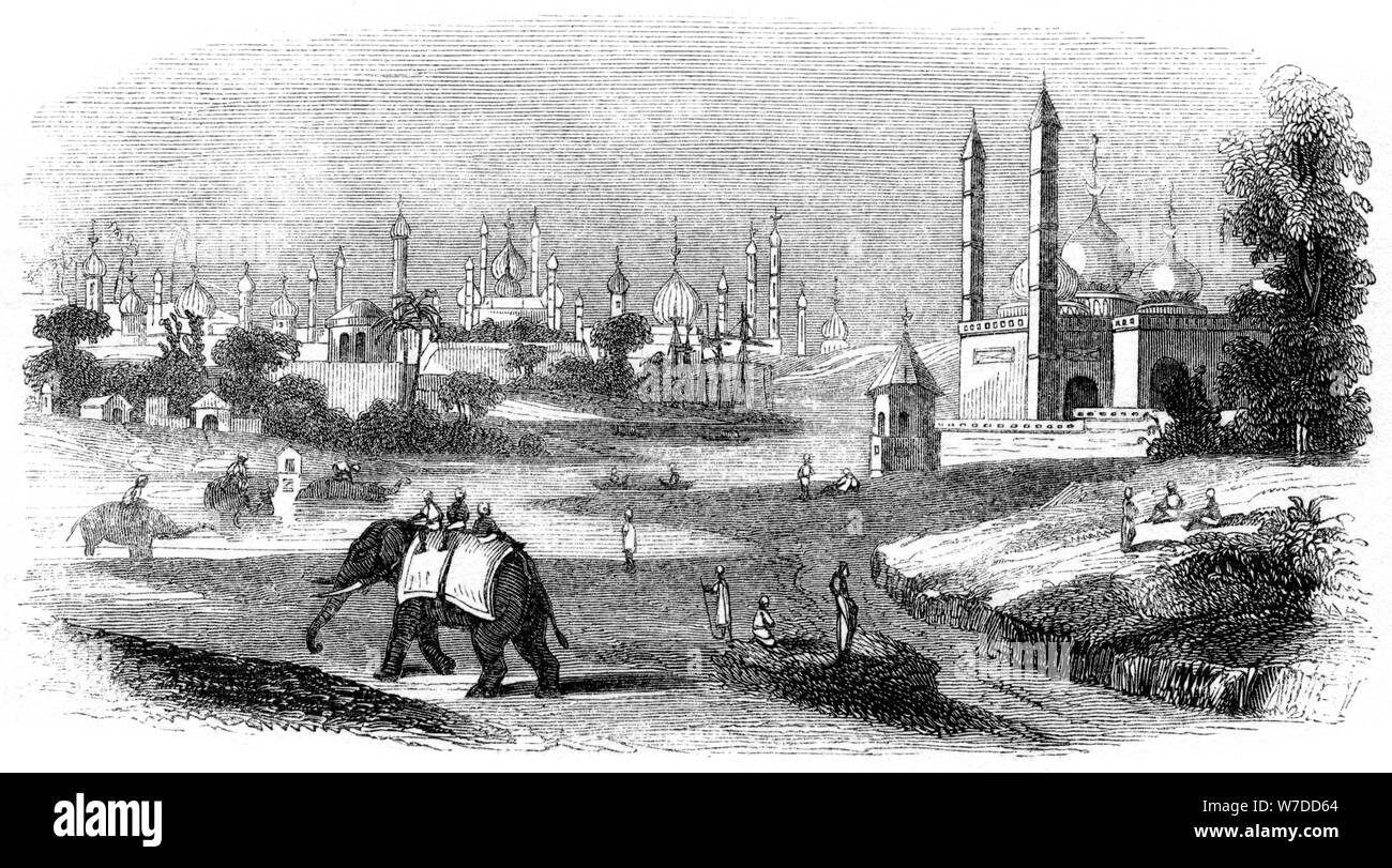 Stadt Lucknow, Indien, 1847. Artist: Robinson Stockfoto