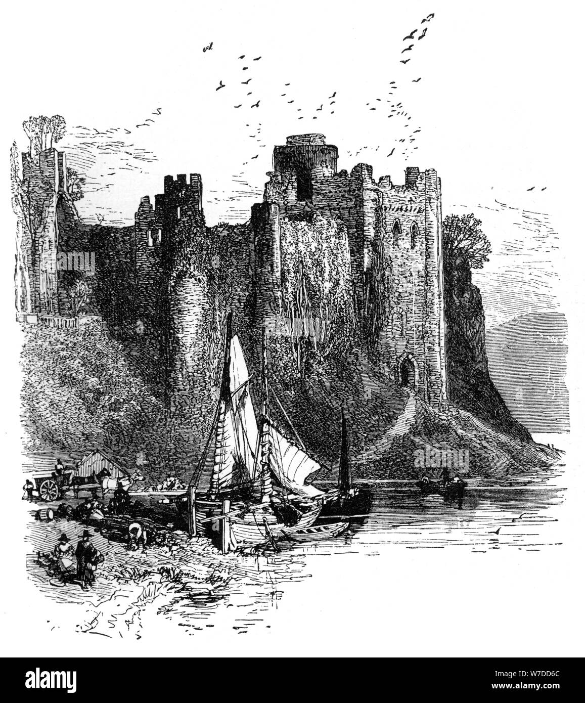 "Pembroke Castle', 1930 Künstler: Birket Foster Stockfoto