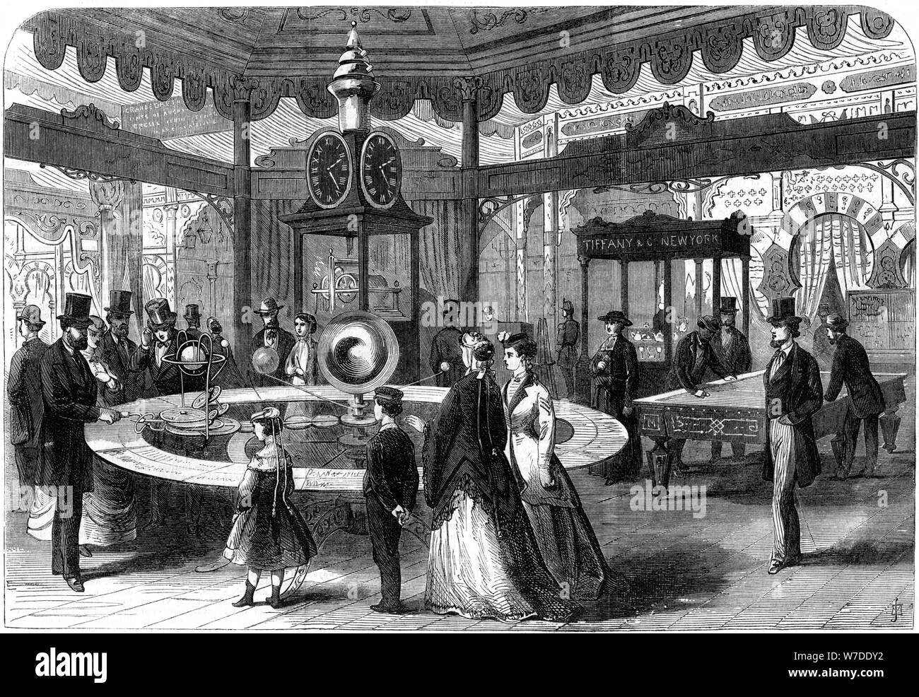 Abschnitt der Vereinigten Staaten der Pariser Weltausstellung 1867. Artist: Unbekannt Stockfoto