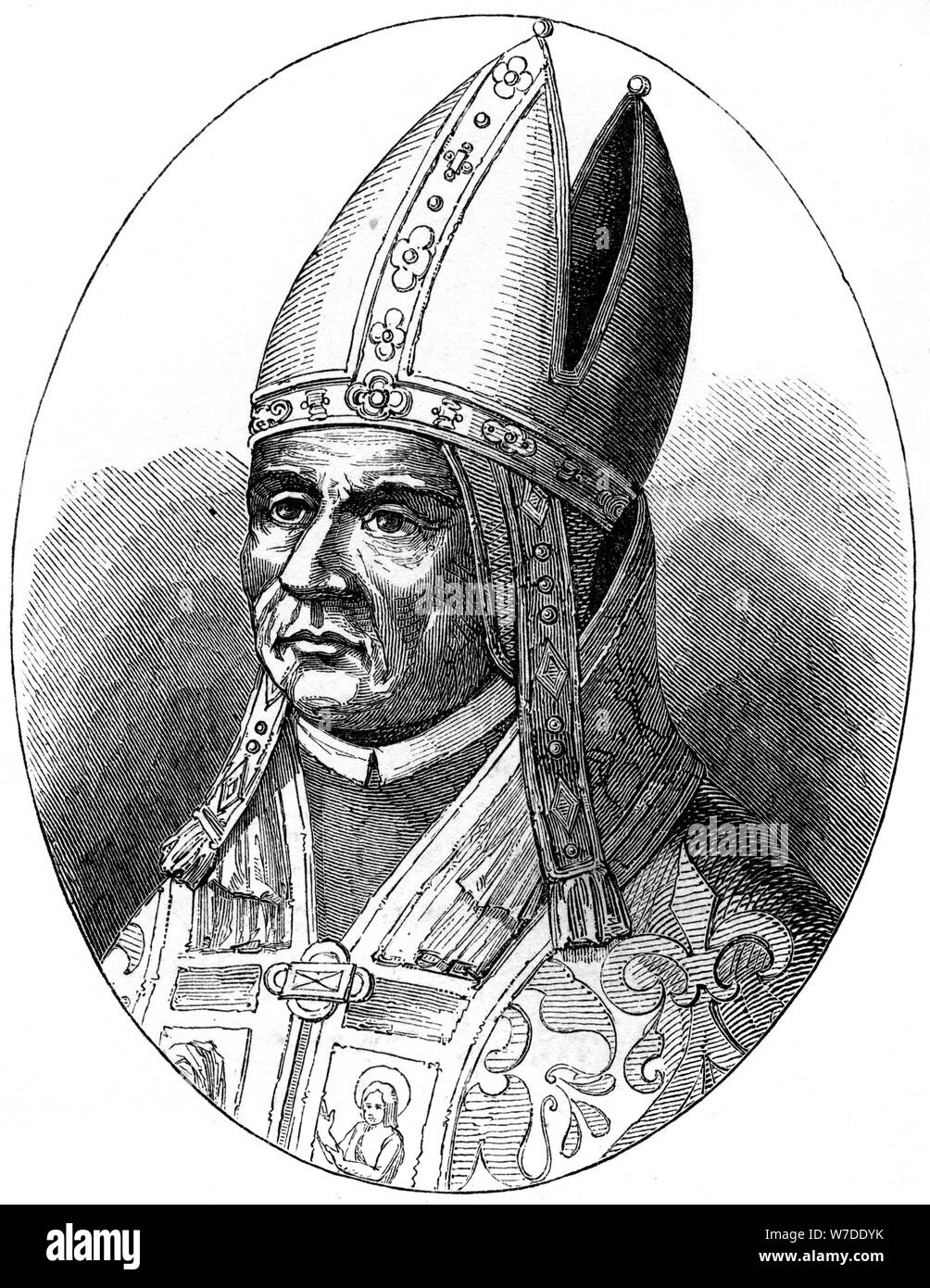 Papst Sylvester ICH (d 335), 1849. Artist: Unbekannt Stockfoto
