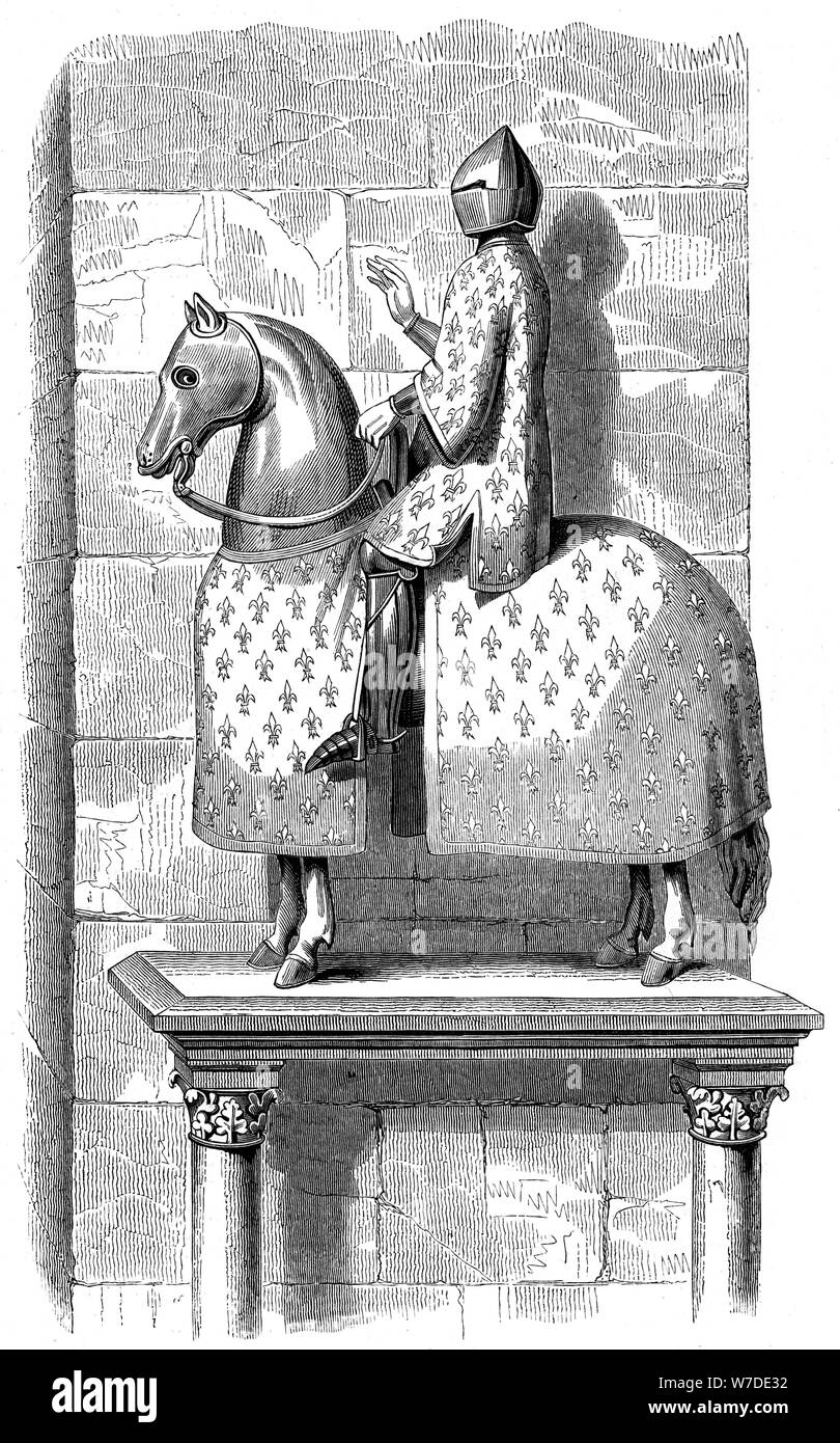 Reiterstandbild von König Philip le Bel, 1575 (1849). Artist: Unbekannt Stockfoto