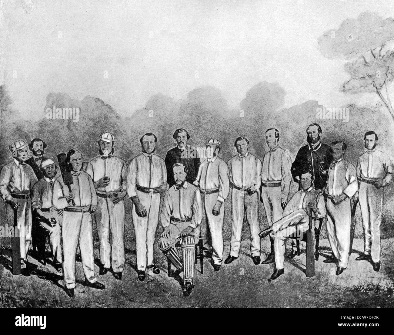 Die erste englische Cricket Team zu besuchen Australien, 1861-1862 (1912). Artist: Unbekannt Stockfoto