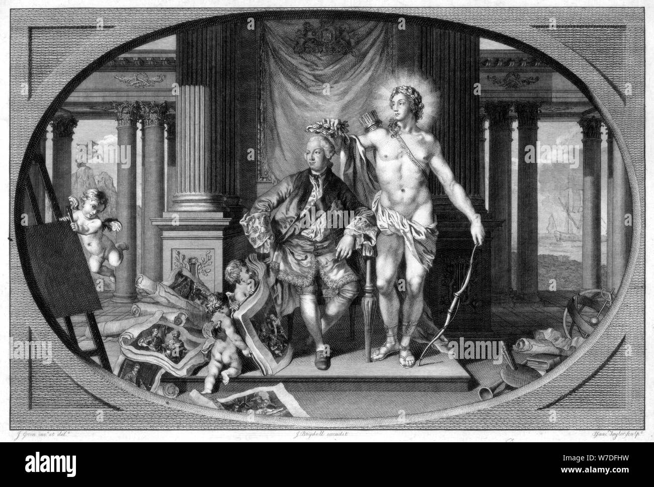 König Georg III. (1738-1820), aus dem 18. Jahrhundert. Artist: Isaac Taylor Stockfoto