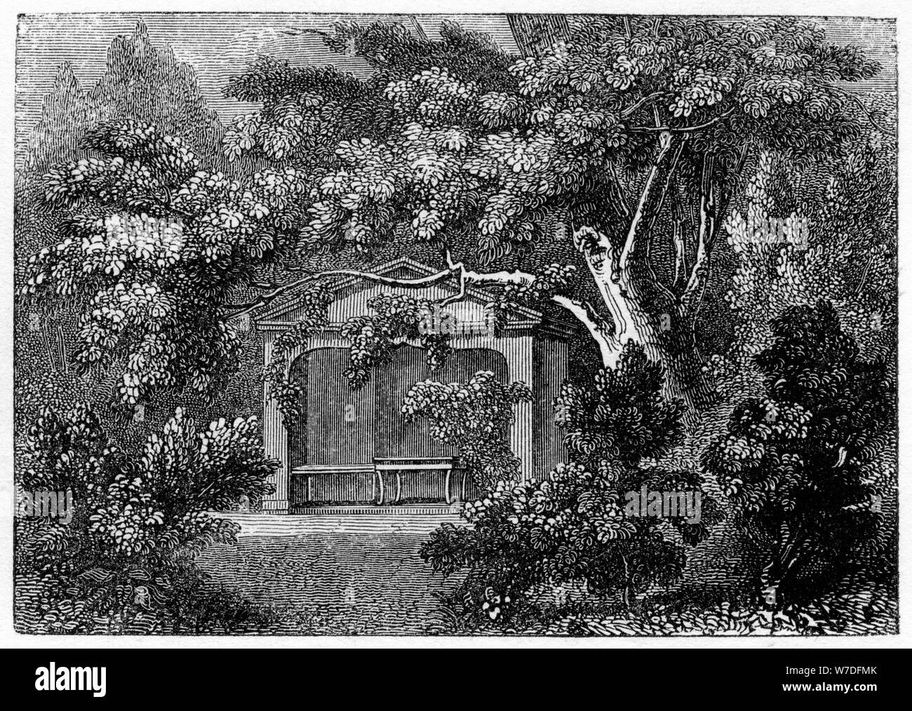 Thomson der Dichter des Alkoven, Richmond, Surrey, 1840. Artist: Unbekannt Stockfoto