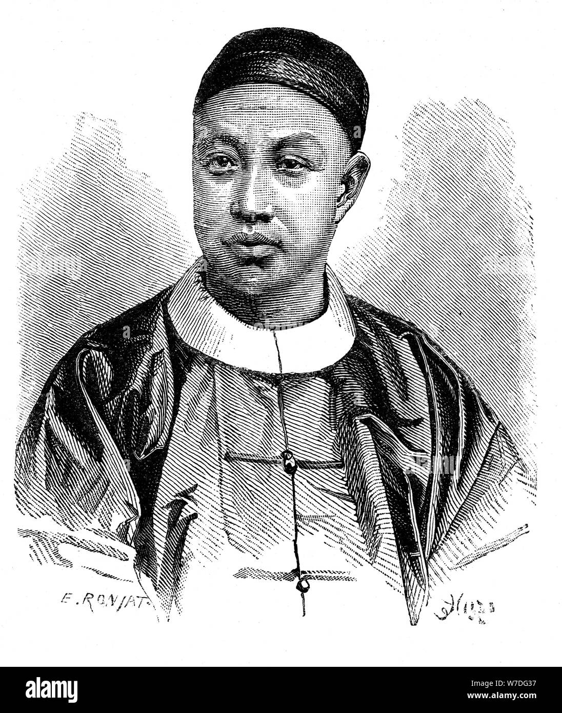 Herr Yang, Attaché der die Chinesische Gesandtschaft in Paris, c 1890. Artist: Unbekannt Stockfoto