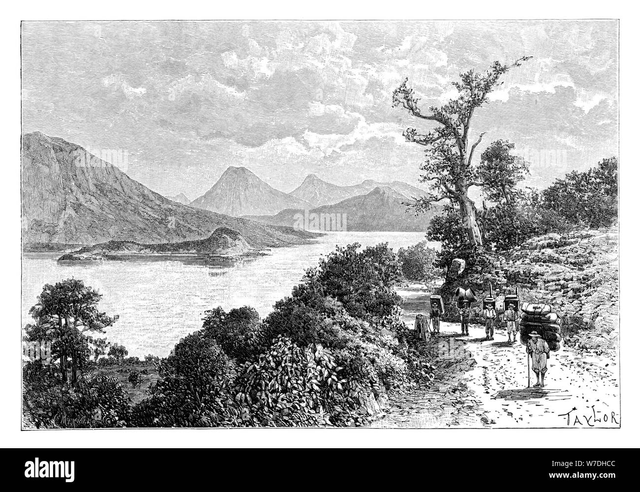 - Atitlan See, Guatemala, c 1890. Artist: Unbekannt Stockfoto