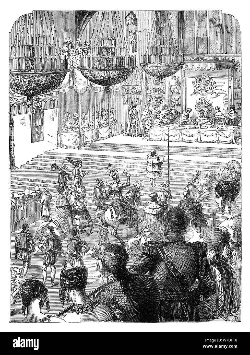 Ein Bankett in Westminster Hall feiert die Krönung von König George IV, 1821 (c 1895). Artist: Unbekannt Stockfoto