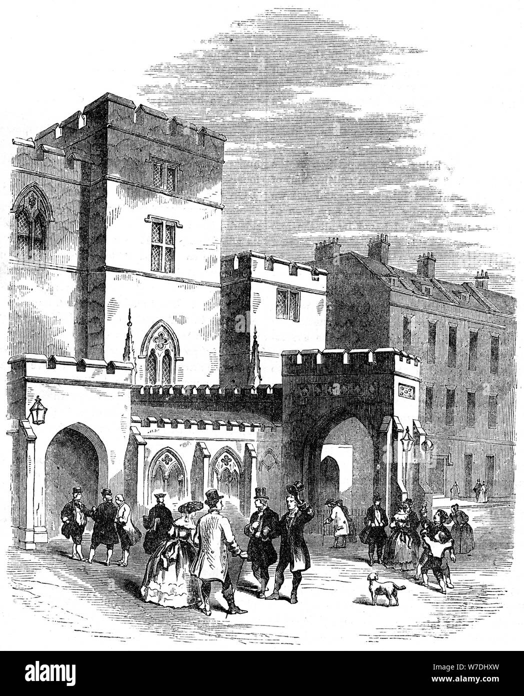 Der Eingang zum alten House of Lords, 18. Jahrhundert (19. Jahrhundert). Artist: Unbekannt Stockfoto