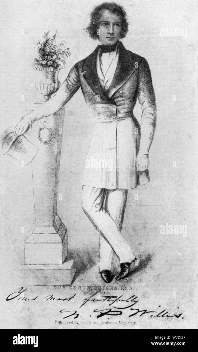 Nathaniel Parker Willis (1806-1867), US-amerikanischer Autor, Lyriker und  Herausgeber, 19. Jahrhundert (1908). Artist: Unbekannt Stockfotografie -  Alamy