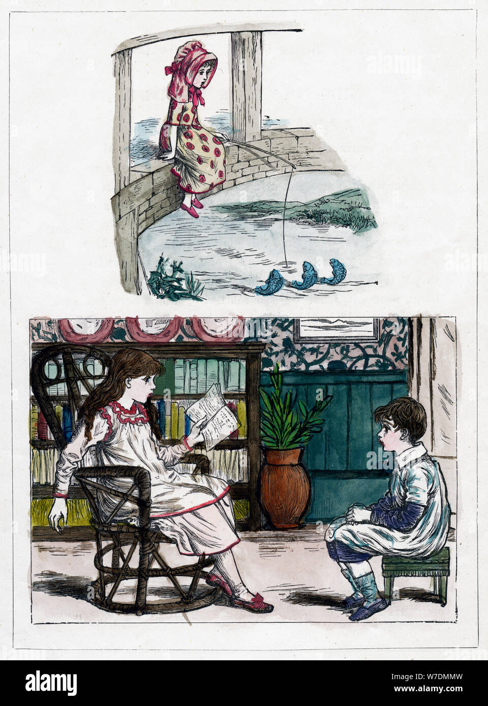 Ein Ausdruck des Little Folk Art Malerei Buch von Kate Greenaway, c 1880. Artist: Unbekannt Stockfoto