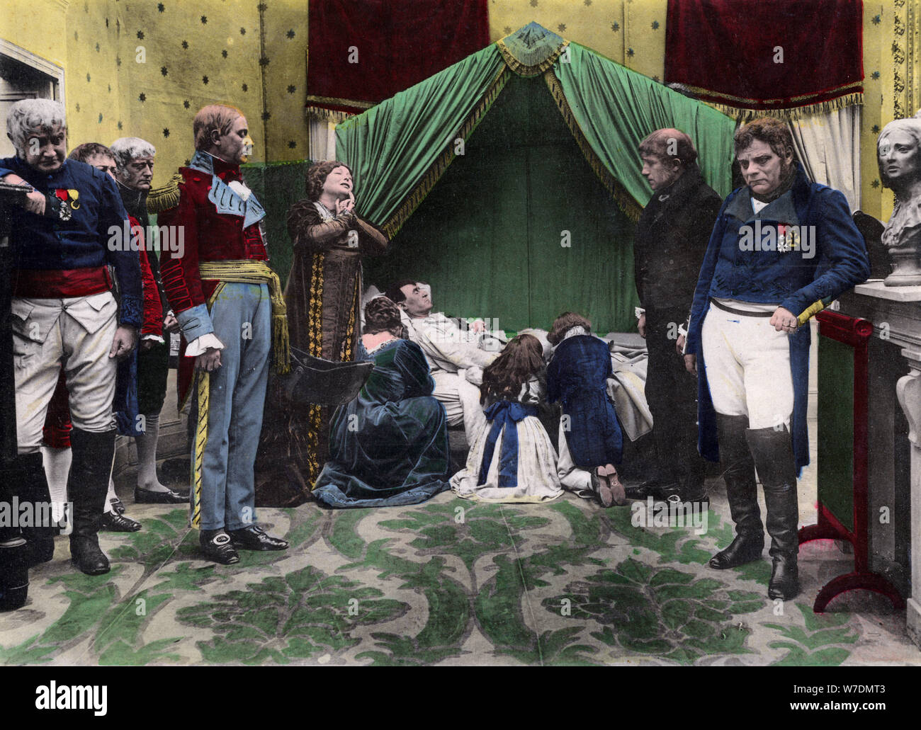 Fotografische Darstellung der Tod von Napoleon auf St. Helena. Artist: Unbekannt Stockfoto