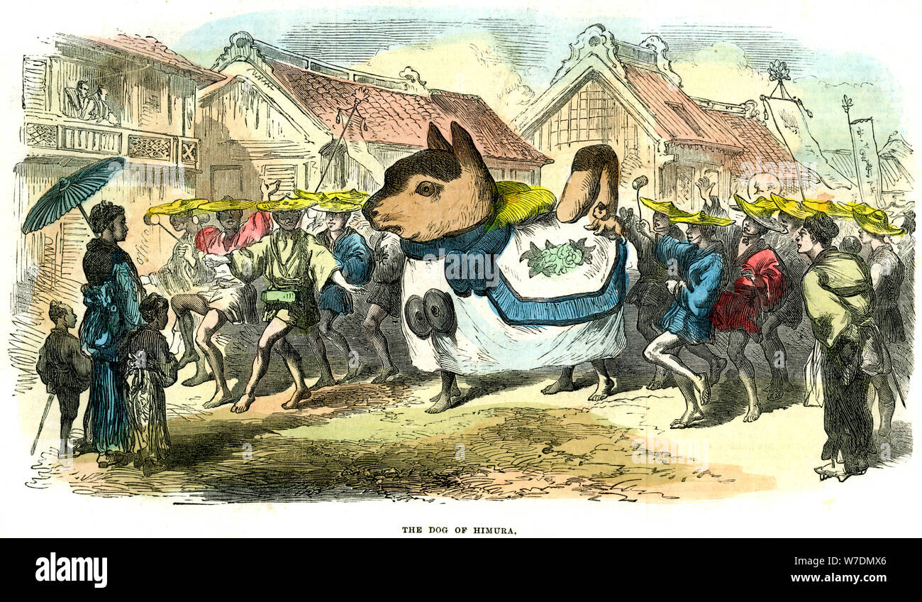 "Der Hund von Himura', Japan, 1872. Artist: Unbekannt Stockfoto