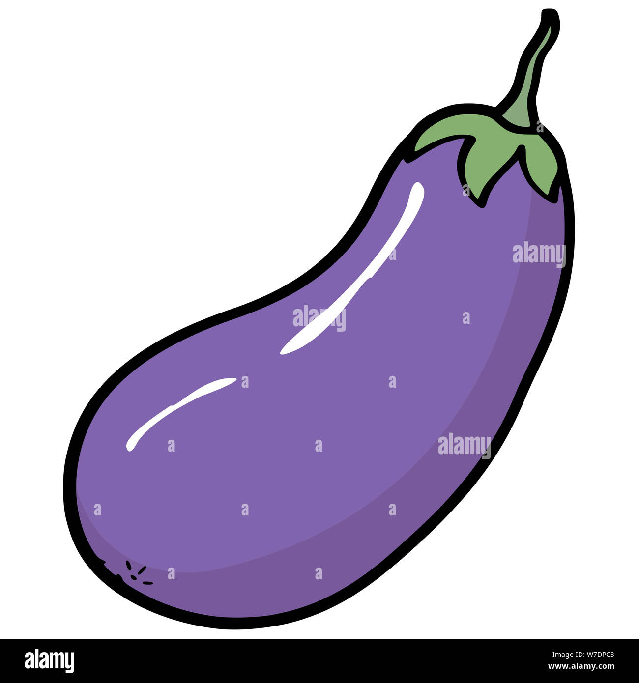 Cartoon aubergine Gemüse Vector Illustration Stockfoto