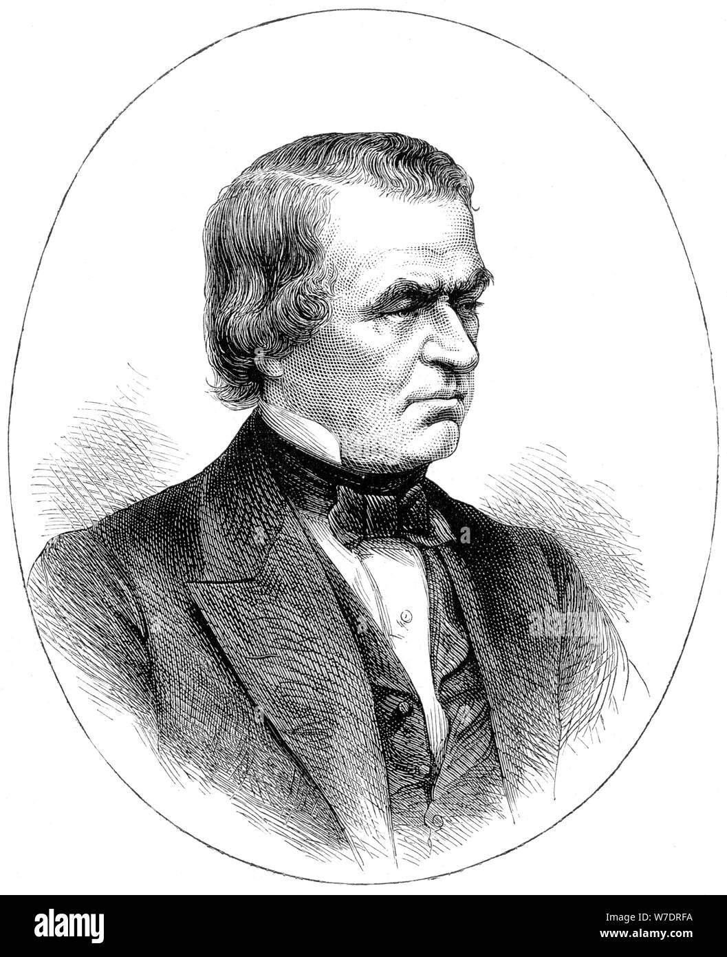 Andrew Johnson, 16. Präsident der Vereinigten Staaten, (c 1880). Artist: Unbekannt Stockfoto