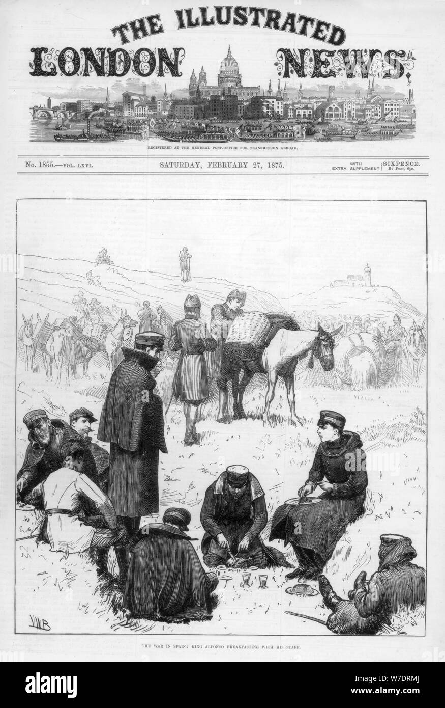Die Abdeckung der Illustrated London News, 27. Februar 1875. Artist: Unbekannt Stockfoto
